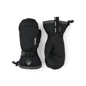 Hestra CZONE Jr Kids Black Insulated Mittens / red straps size 4